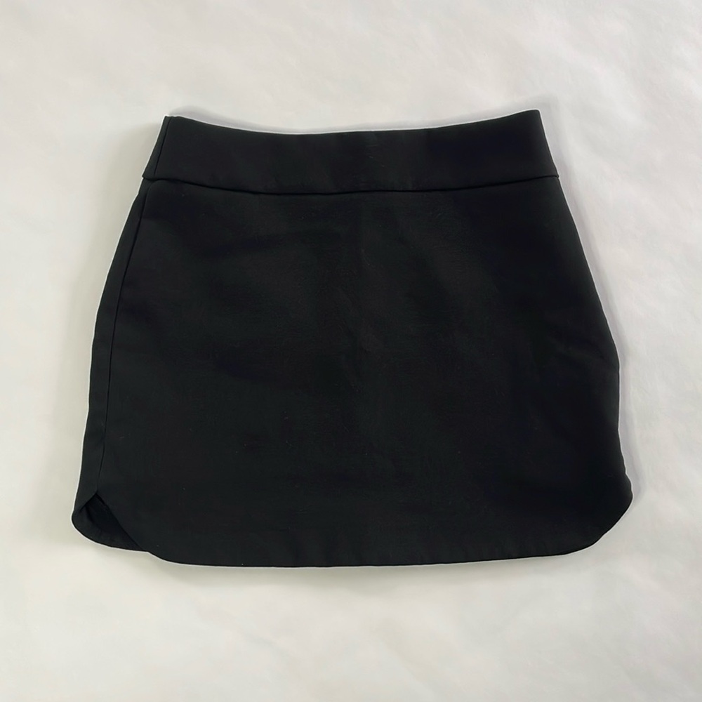 NWT Zara Asymmetrical Black Mini Skirt - Size XS